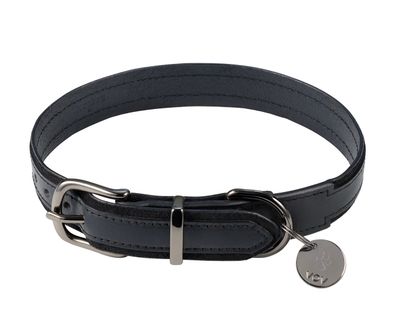 BLACK FACET DOG COLLAR